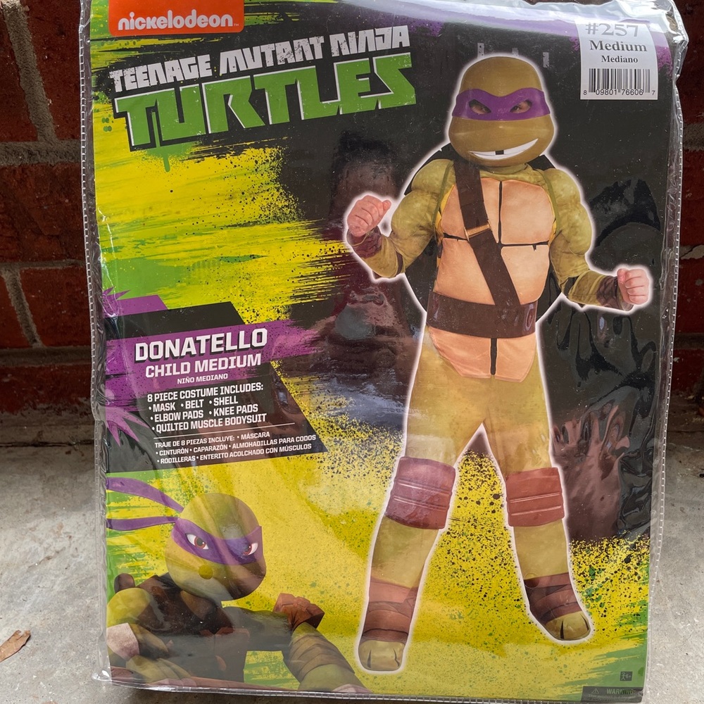TMNT Donatello Halloween Costume NWT 8/10 , 12/14
